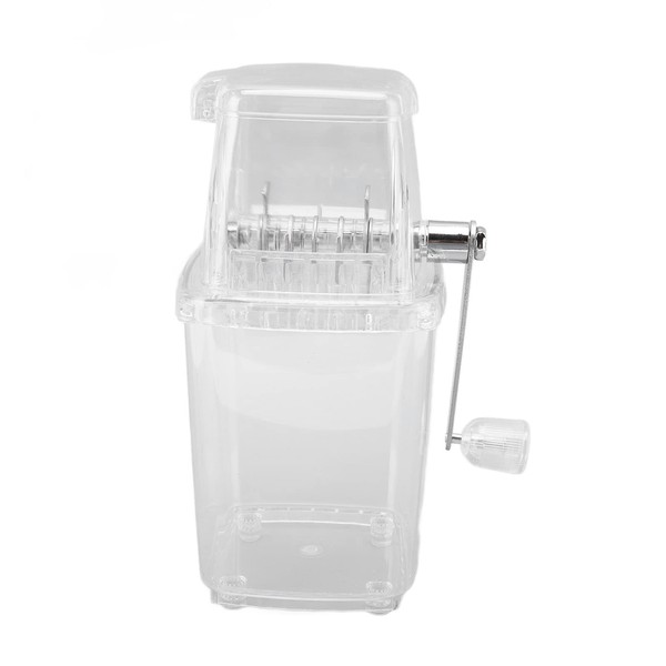 Hand Cranked Ice Crusher, Durable. Easy to Operate Manual Ice Crusher Clear for Summer for Home(Transparent)