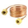 sourcing map Refrigeration Tubing, 1/8" OD x 4.9Ft Length Copper