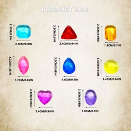 Cosyhav Gems,100pcs Gemstones for Kids,Gems for Crafting,Pirate Treasure for Theme Party,Home Decoration, Party Gifts