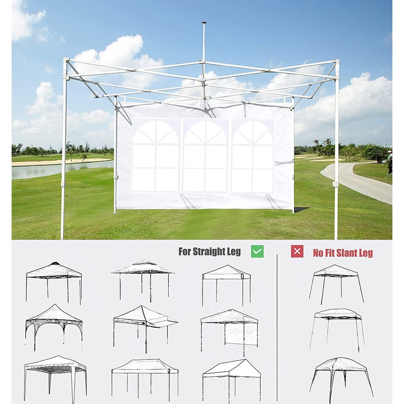 SCOCANOPY Church Window Sidewall for 10x10 Canopy Frame, 3 Pack