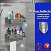 JDHAVMOS Suction Cup Shower Caddy - No Drilling Removable, Corner