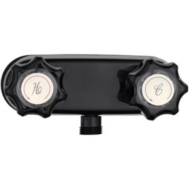 RV Shower Faucet, RV Camper Shower Faucet Replacement, 4” Shower Valve Diverter Assembly Kit, Bathroom Shower Mixing Valve Control for RV Camper Van Travel Trailer Motorhome, Black