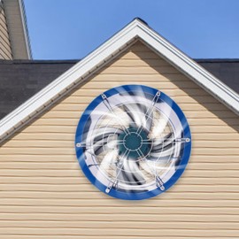 DreamRcoach 16" Axial Fan, Axial Flow Blower Fans, 370W Portable Kitchen Warehouse Paint Booth Ventilation Fan, Extraction Fan, Extractor for Basements Factories Shipyards