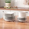 Dish Rack for Kitchen Countertop Organizer - Bamboo Plate Organizer