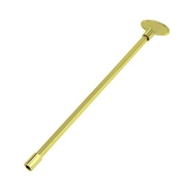 HPC Fire Universal Shutoff Valve Key (317-18B), Polished Brass, 18-Inch