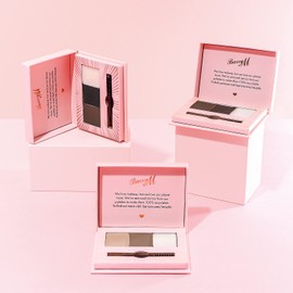 Barry M Cosmetics Fill And Shape Brow Kit Palette, With Styling Soap, Shade Dark