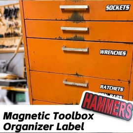 CLSSLVVBN Magnetic Name Tags for Classroom Toolbox Organization Made Simple Strong Magnetism Blended Magnetic Tool Box Labels, White