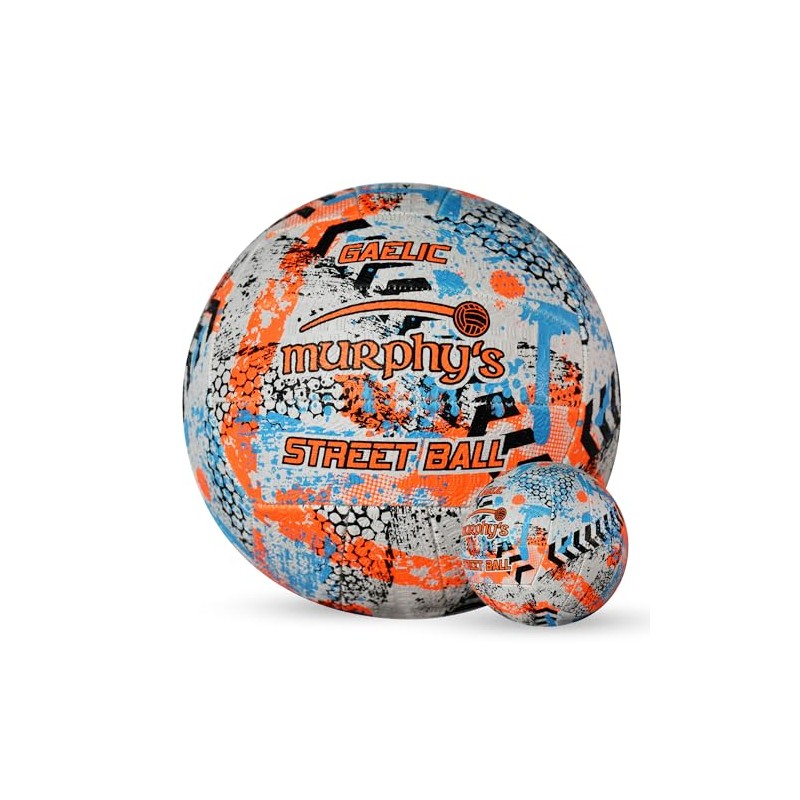 Murphy's Gaelic Street Trainer Footballs, Durable Vulcanised Rubber, Long Lasting