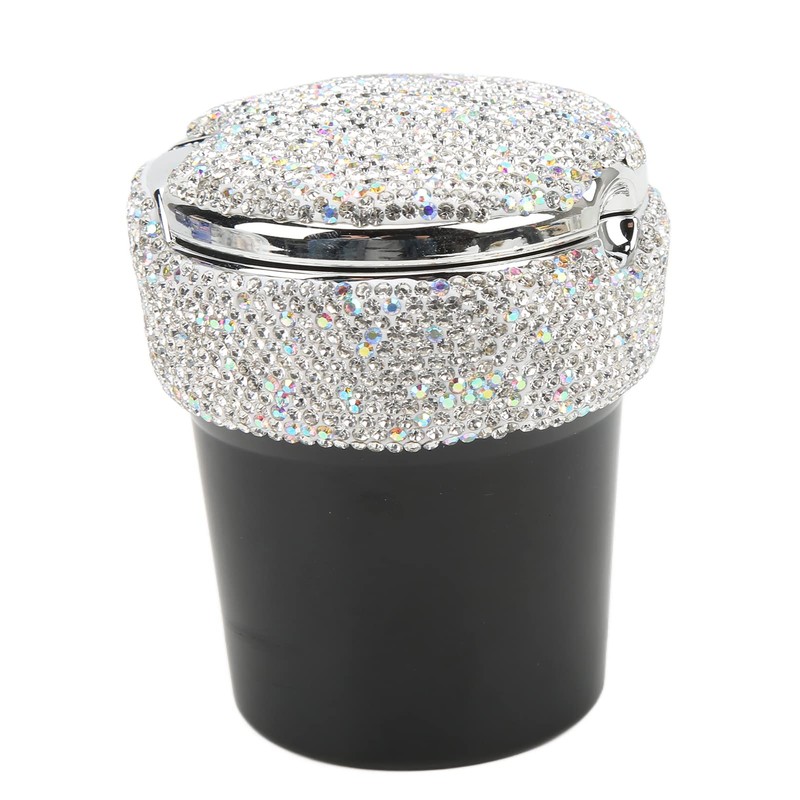 StylishCar Ashtray, Smokeless Container with LED Indicator Light - Universal,