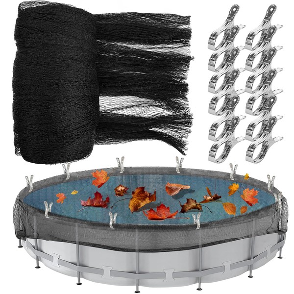 LAIAMER 21 Ft Round Pool Leaf Net Cover for Above