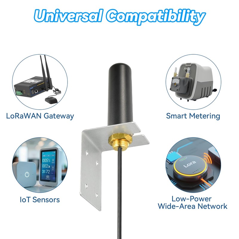 Boobrie 915Mhz LoRa Antenna Omni-Directional 5dBi SMA Male + 15CM
