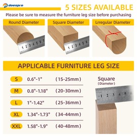 24Pack Clear Square Chair Leg Floor Protectors for Hardwood Floors,Felt Furniture Pads,Silicone Chair Leg Covers to Protect Floors, Non-Slip, Reduce Noise, Anti Scratch(L(Fit1-1.42") Square)