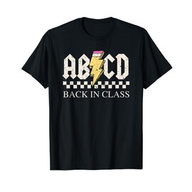 Boys Girls Teachers Rock Back to School ABCD Back in Class T-Shirt