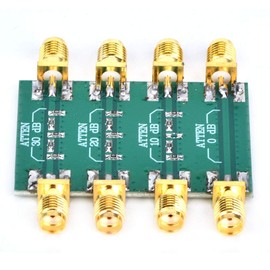 AUNMAS High Frequency Attenuator, DC-4.0GHz 23dBm Fixed Attenuator SMA Double Socket Head Radio Frequency Attenuator for Electronic Devices