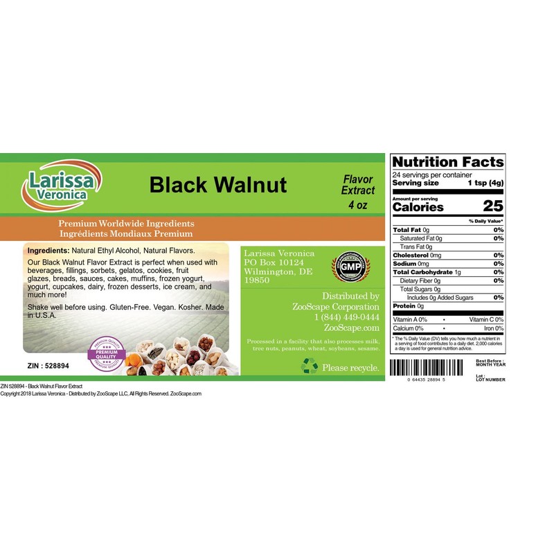 Black Walnut Flavor Extract (4 oz, ZIN: 528894) - 3