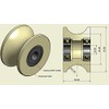 (50-25-10) 4 x 50mm Milled Nylon Pulleys with 25mm Groove