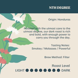 Equator Roasters NTH Degree Dark Organic Dark Roast Coffee – Locally Roasted Specialty Coffee – Fair Trade Arabica Coffee – Smokey Molasses Coffee with Bold Flavor Profile – Artisanal Dark Coffee