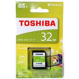 TOSHIBA SD Card Class 10 UHS - I Compatible (Maximum Transfer Rate 40MB/s) SDAR40NG