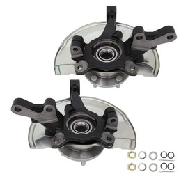 DOUQANG 2PCS Front Steering Knuckle & Wheel Bearing Hub Assembly Compatible with Dodge Caliber 2007-2012, for Jeep Compass 2007-2017, for Jeep Patriot 2007-2017 698410 698411 Left Side and Right Side