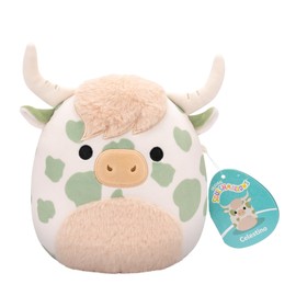 Squishmallows Original 7.5 Inch - Celestino the Sage Green Spotted Highland Cow