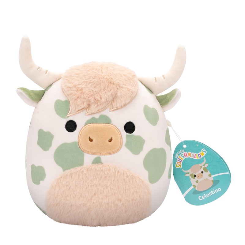 Squishmallows Original 7.5 Inch - Celestino the Sage Green Spotted