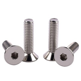 KOSJETHAS #8-32 x 3/4" Flat Head Countersunk Screws Hex Socket Cap Bolts, 304 Stainless Steel 18-8, Full Machine Thread, Pack of 50