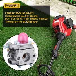 Panari 753-06190 Carburetor for Bolens BL110 BL160 Troy-bilt TB22EC TB22 TB32EC TB80EC TB2040XP TB42BC TB21EC MTD M2500 M2510 Yard Man YM71SS Trimmer Replace WT-973