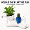 Funny Plant Pots, Lazy Guy Face Planter, Succulent Pot, Unique