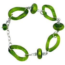 Armband aus Muranoglas mit silbernen Referenzen Murrina Venezia, Regolabile, Glas, Glas
