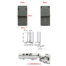 LOOTICH 110 Degree Full Overlay 35mm Soft Close Hinge with Hydraulic Damper for Kitchen Cabinet Cupboard Wardrobe Door Hinges with Drilling Template European Type Pack of 2