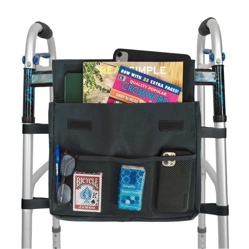 Top Glides Universal 6-Pocket Walker Bag/Tote/Pouch - Black