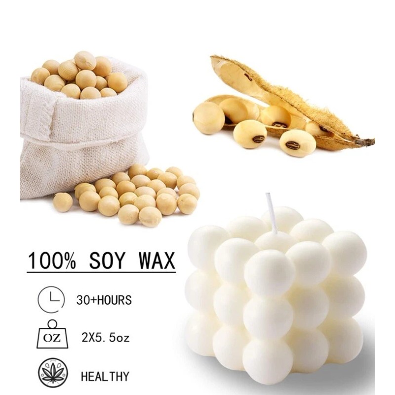 ACITHGL Bubble Candle - Cube Soy Wax Candles Home Decor