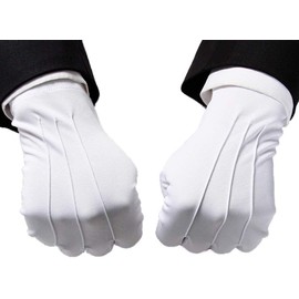 litulituhallo 10 Twin White Gloves, Dress Gloves, Wedding Gloves, Security Gloves, Unisex