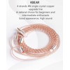 KBEAR 2Pin IEM Cable, 4-Core Pure Copper HiFi Wired Earphone