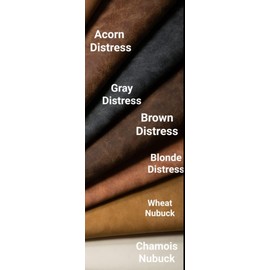 NAT Leathers | Swatches of 4 Distressed Colors of Our Faux Vegan Leather by The Yard Synthetic Pleather 0.9 mm (2 inch Wide x 2 inch) Soft Smooth Upholstery (Distressed Colors, swatches)
