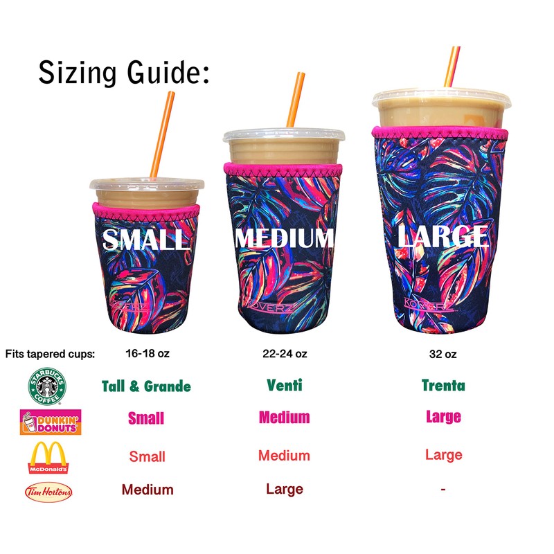 Koverz Neoprene Iced Coffee Sleeve - Large Paisley