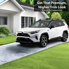BOGAR TECH DESIGNS for Toyota Rav4 Prime 2019-2025 Front Chrome Delete – Precut Vinyl Overlay Kit, Gloss Black Blackout Trim