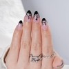 Leefrei Press on Nails - Glossy Black French Tip Press