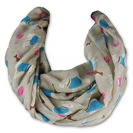 KNITPOPSHOP Scottie Dog Schnauzer Infinity Scarf ball (beige)