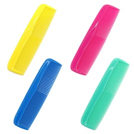 DAZISEN 4 Pieces Hair Combs - Plastic Pocket Combs Fine Dressing Comb Hair Cutting Comb Hairdressing Styling Combs for Women Men