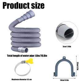 UVVRUR Caravan Waste Hose RV Sewer Hose Set Collapsible Caravan Drain Pipe with Adjustable Adapter Caravan Accessories for Motorhome, Camper & Trailer