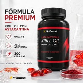 Krill Oil Omega 3 Astaxantina 2400 Mg 100 Porciones