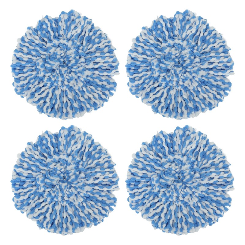 4Pcs Microfiber Rotating Mop Head 360 Spinning Triangular Mop Replacement