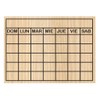 Sello de goma didáctico con base de madera tipo calendario