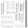 Hivio Pegboard Hooks 100 Pcs, Heavy Duty Peg Board Hooks,