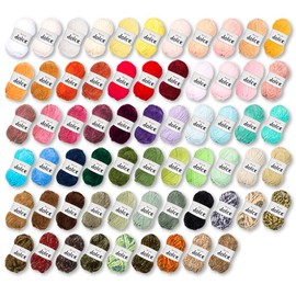 Frida's Wollhaus YarnArt 5 x 100 g Dolce Chenille Wolle Garn Stricken Häkeln Amigurumi 52 Farben (741 | Weiß)