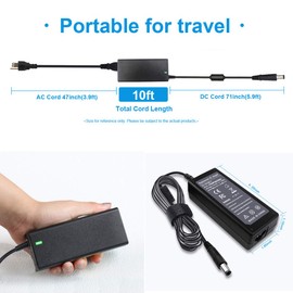 19.5V 3.34A 65W AC Adapter Charger Compatible with Dell inspiron 15R N5010 N5110 N7010 N4010 5521 5537 15 3520 3521 3531 3537 14 3421 5421 14R 5437 5421 17 3721 5748 17R 5737 5721 Power Supply Cord