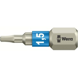 Wera 3840/1 Stainless Steel Torsion Bit Hexagon 1.5X25 071070_1361