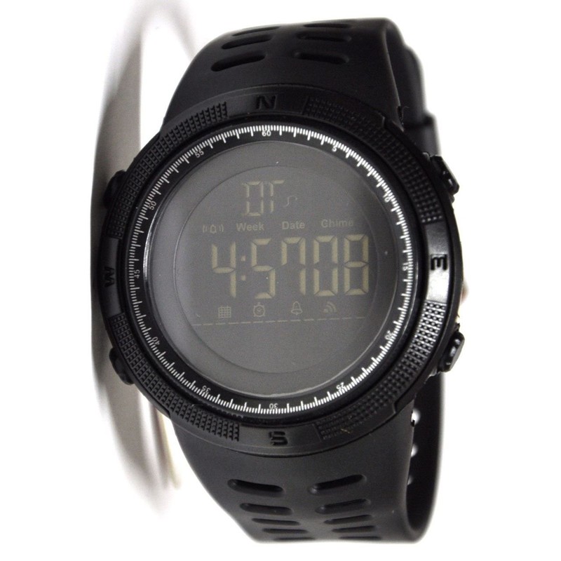 SKMEI Mens Large Display Digital Watch Resin Strap Stopwatch Alarm