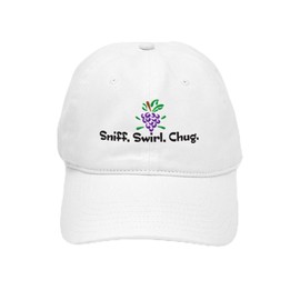 CafePress Sniff, Swirl, Chug Cap Unique Adjustable Baseball Hat White